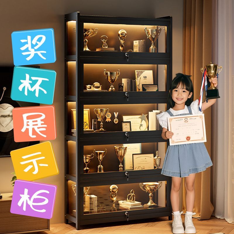 破損補寄 附發票 落地收納櫃 書櫃 陳列櫃 展示櫃 置物架 透明展示櫃榮譽獎牌獎杯證書陳列櫃辦公室產品樣品貨架展櫃手辦櫃 最低價 快速出貨