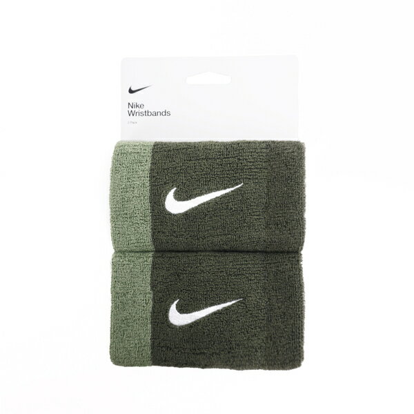 Nike Swoosh [AC2287-314] 加長腕帶 護腕 2入 運動 跑步 打球 健身 訓練 吸濕排汗 綠