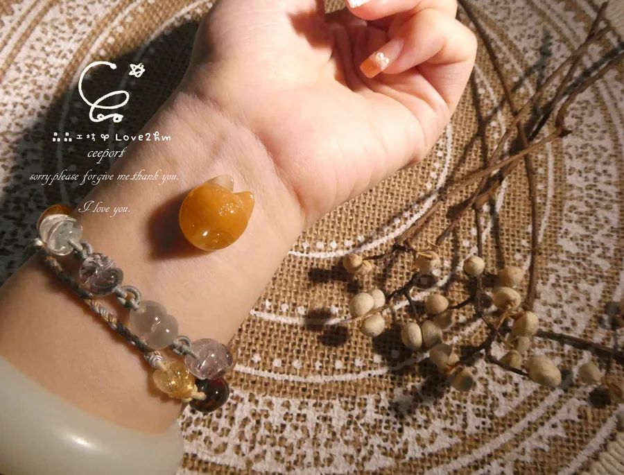 黃兔毛狐狐 黃兔毛 水晶飾品  晶晶工坊-love2hm 46212 6