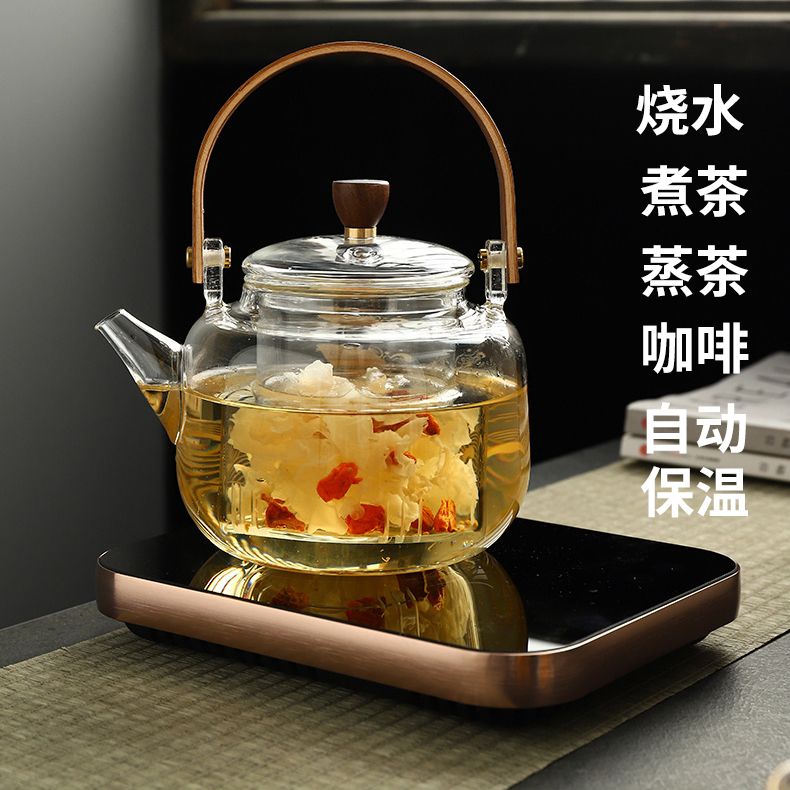 公司貨 免運 可開票 110V 迷你小型超薄電陶爐家用靜音煮茶智慧保溫燒水玻璃茶爐