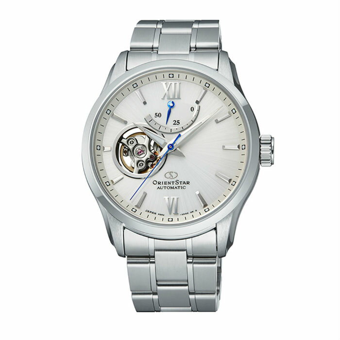 Orient 東方錶 (RE-AT0003S) OPEN HEART系列 小鏤空機械錶 鋼帶款/白 39.3mm