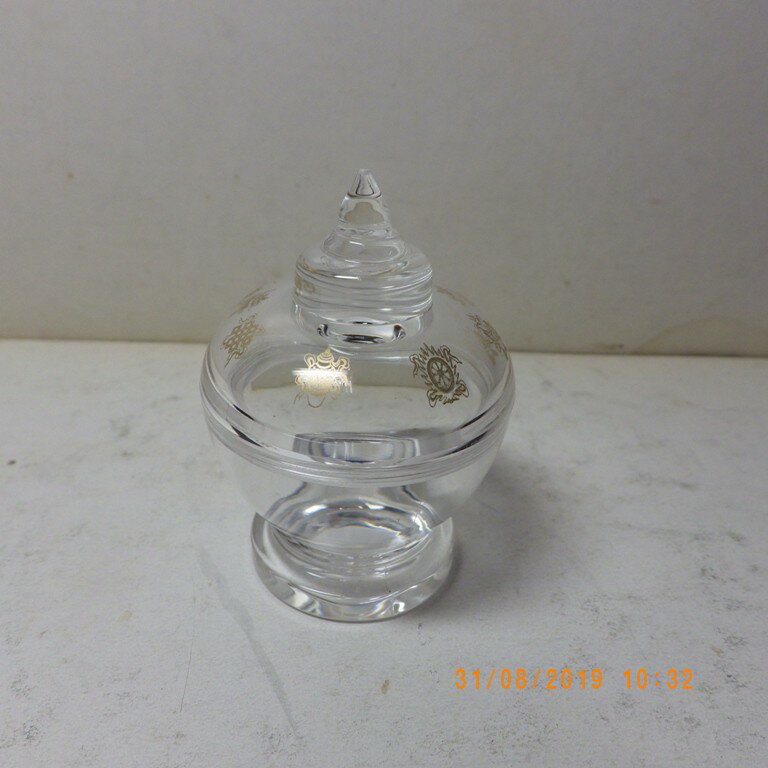 現貨批發/八吉祥寶瓶透明水晶舍利塔佛塔 高6cm 裝甘露丸