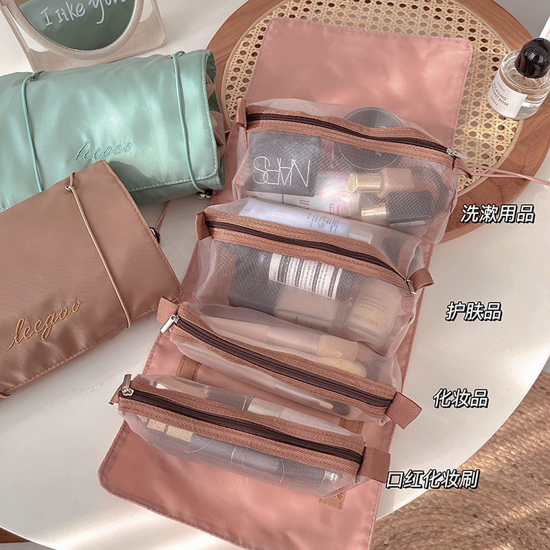 化妝包收納韓版化妝包便攜外出大容量旅行洗漱包可拆分隨身彩妝眉筆收納袋