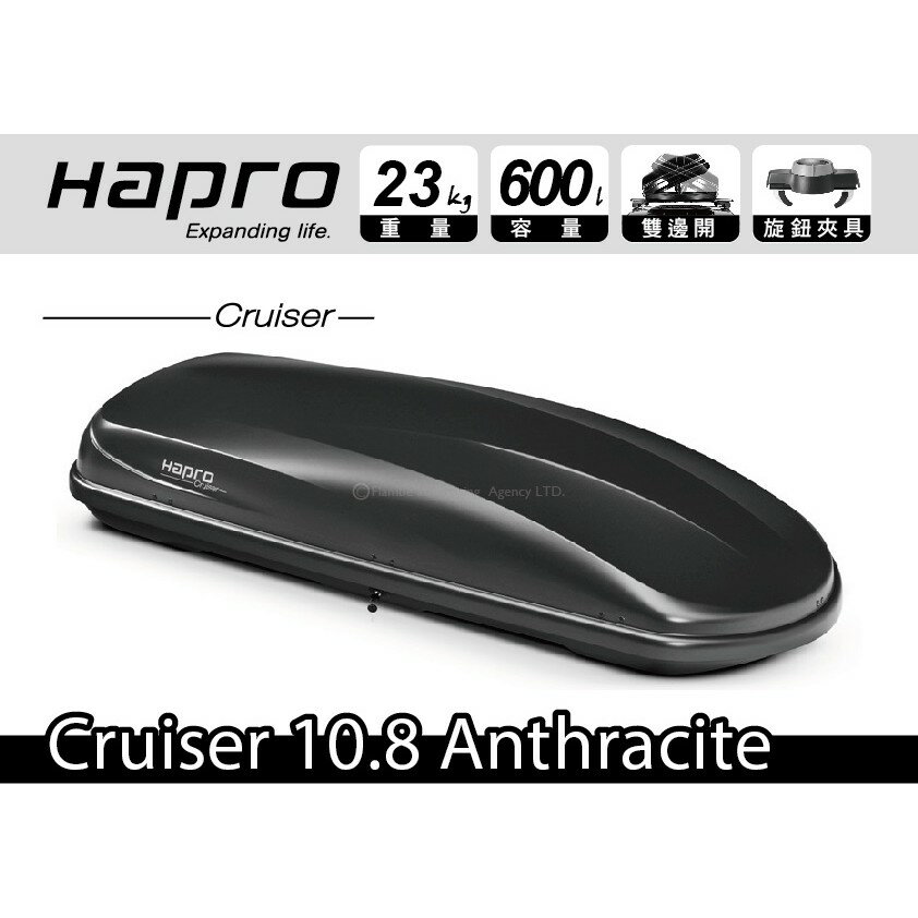 【MRK】 [現貨] Hapro Cruiser 10.8 30690 霧黑 雙開車頂行李箱 車頂箱