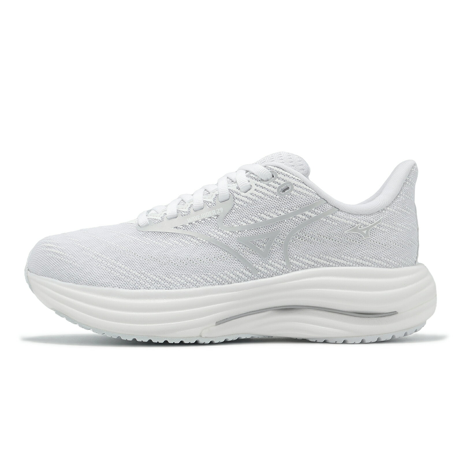 Mizuno 慢跑鞋 Wave Rider 29 女鞋 超寬楦 灰 白 波浪片 運動鞋 美津濃 J1GD2506-04