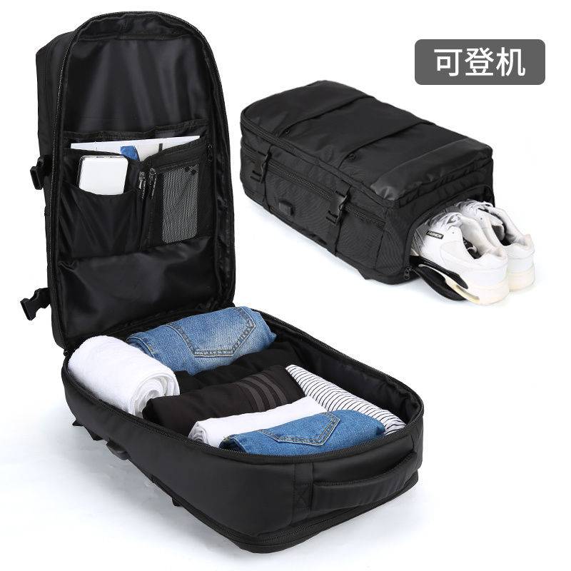 大容量旅行包 乾濕分離包 獨立鞋袋包 旅行收納包 男雙肩包 多功能USB接口大號戶外登山防水電腦包