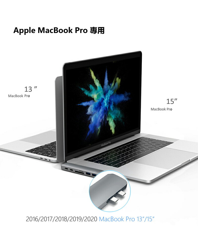 MacBook Pro專用Type-C 7 合1多功能擴充Hub集線器轉接器讀卡機 Type-c 集線器 MacBook hub 6