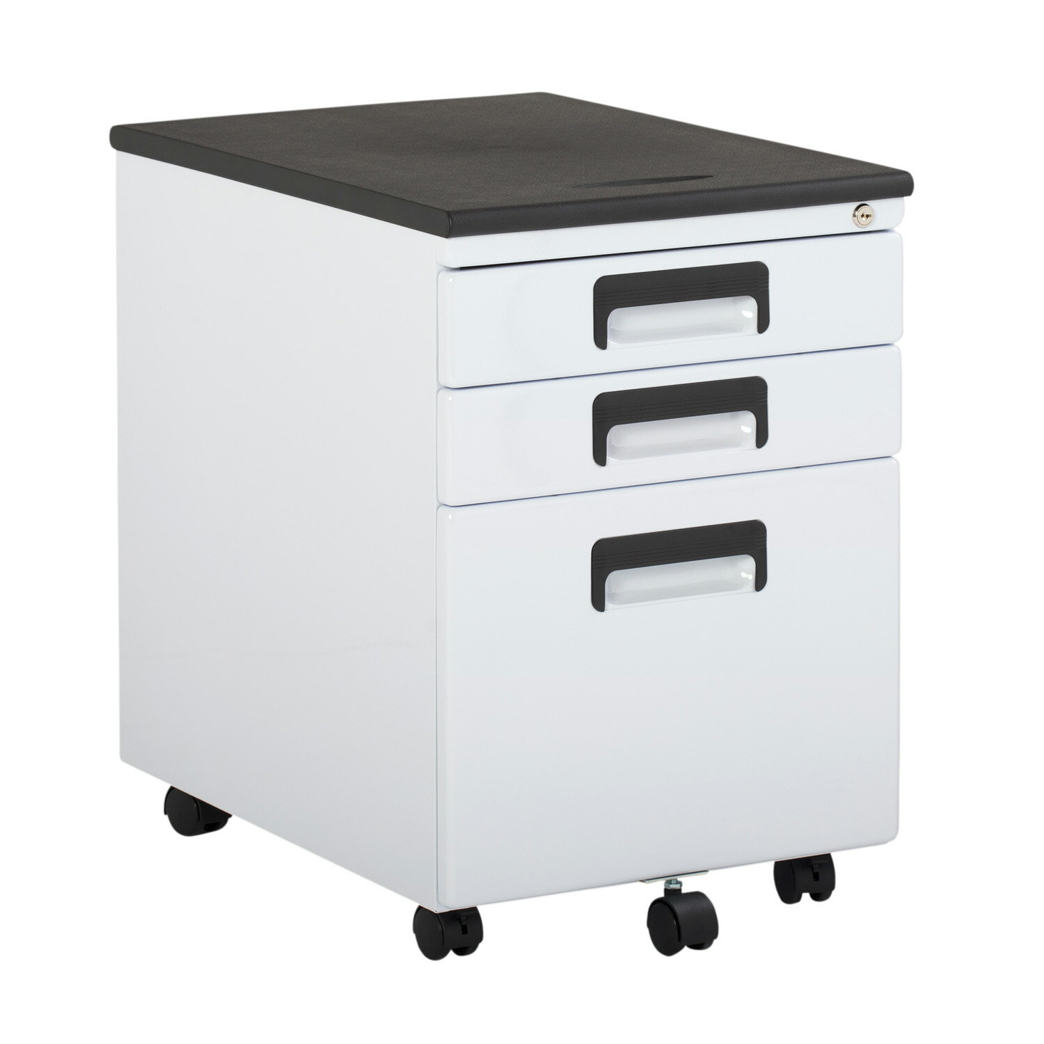 Clickhere2shop Calico Designs 3 Drawer Metal Rolling File Cabinet