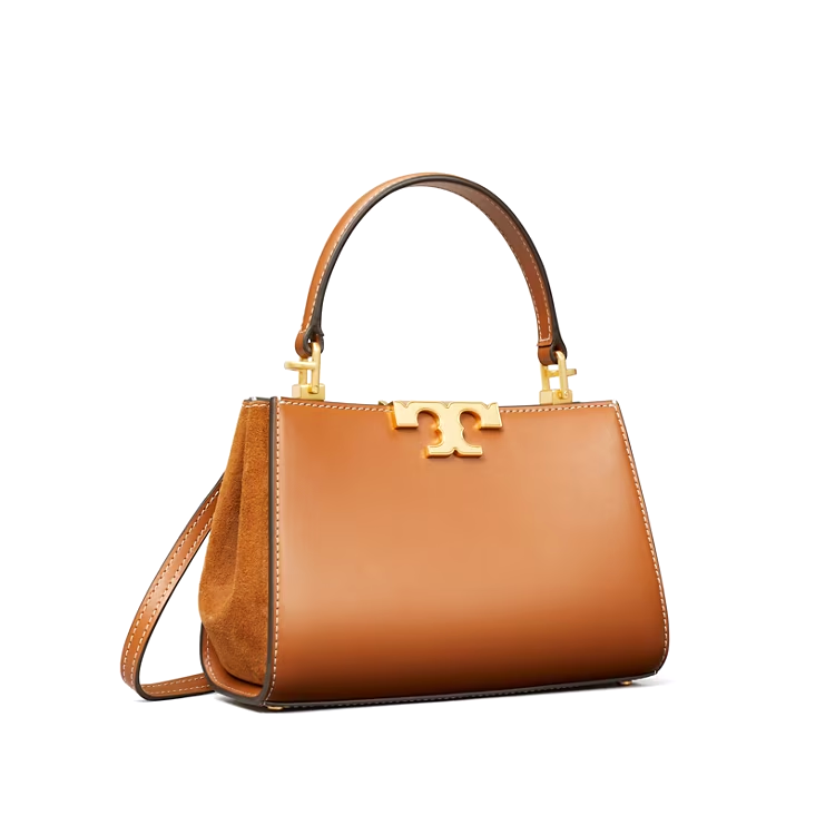 精選★TORY BURCH Eleanor 雙T Logo磁性按釦牛皮絨面皮迷你手提斜背包 154816(預購)~【母親節禮物★菲尼斯 國際精品3折起 春夏新品 換季下殺】 2
