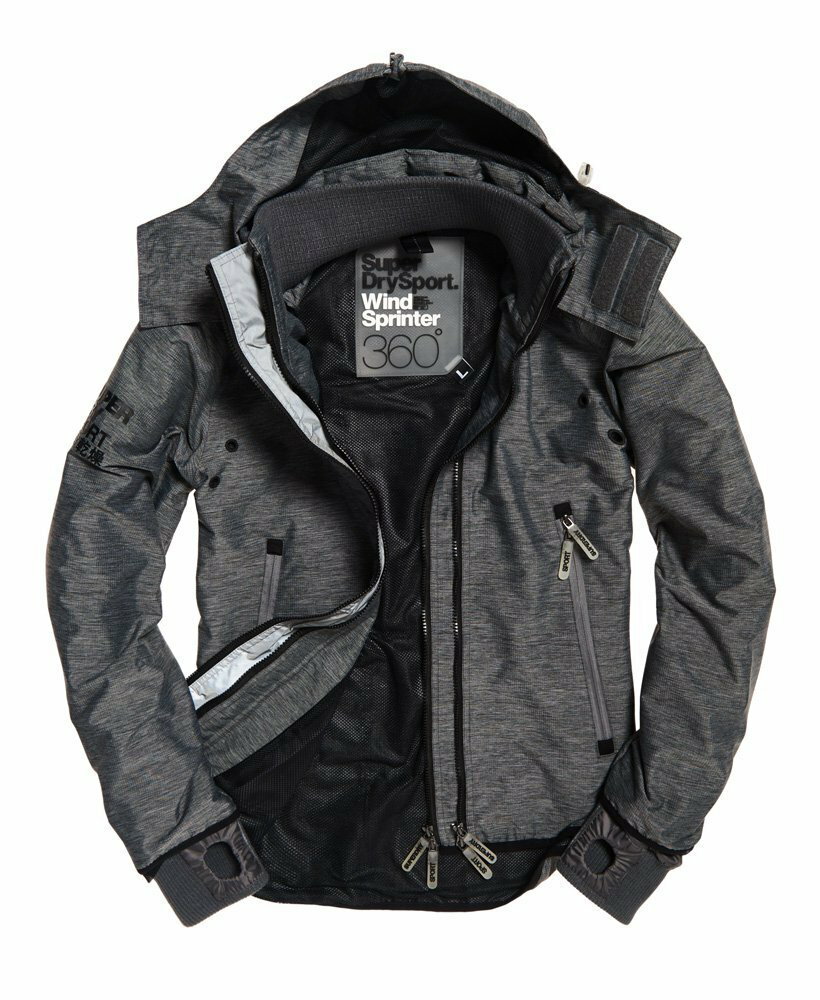 跩狗嚴選 極度乾燥 Superdry Sprinter 運動系列 網眼 風衣 外套 黑灰 反光 輕便 防風 灰黑