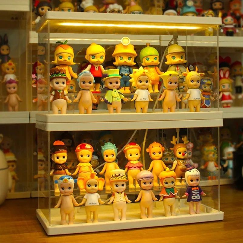 盲盒展示櫃收納展示盒泡泡瑪特娃娃玩具模型防塵櫃透明手辦架子