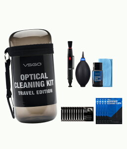 VSGO 威高 DKL-15G 旅行清潔組(附防水殼) 吹球+拭鏡筆+鏡頭布+清潔液+收納盒 便攜 灰