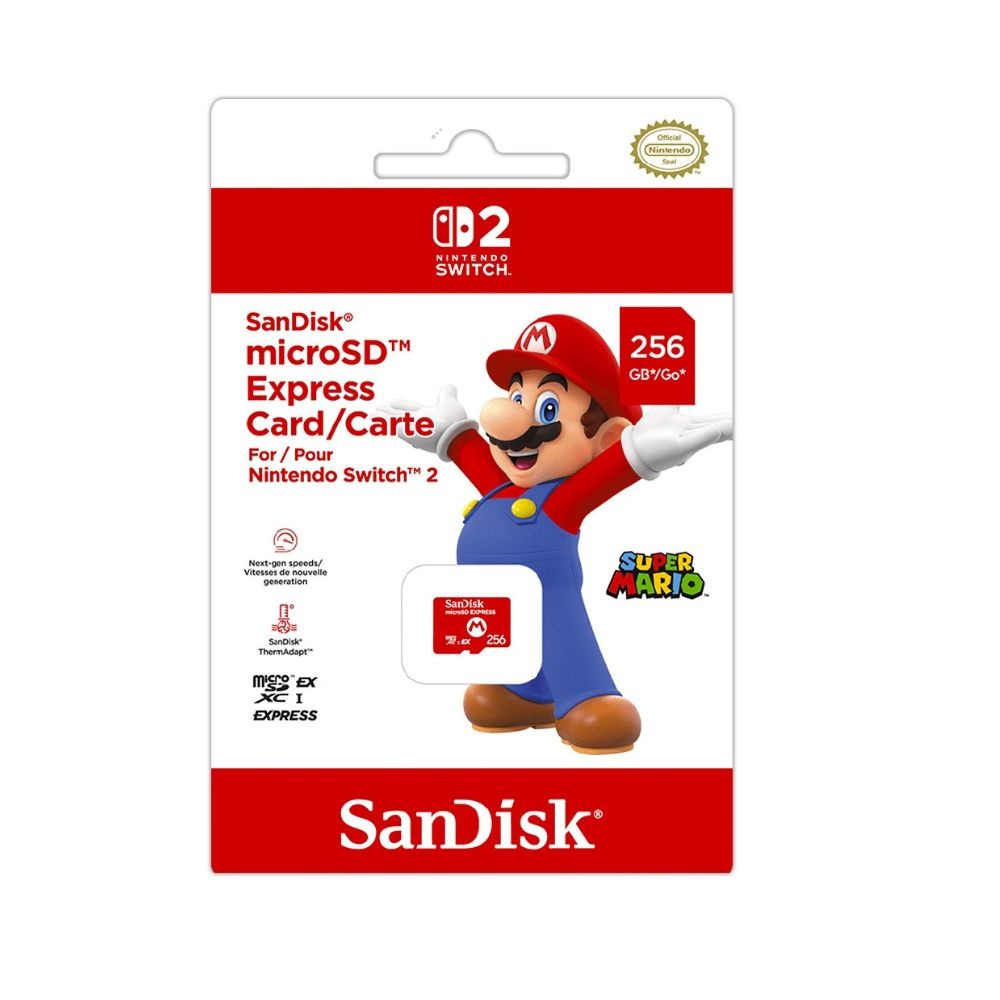 【領券再折】[現貨]SanDisk晟碟 Switch2 microSD Express特規記憶卡 256GB 台灣公司貨 Nintendo Switch 2專用