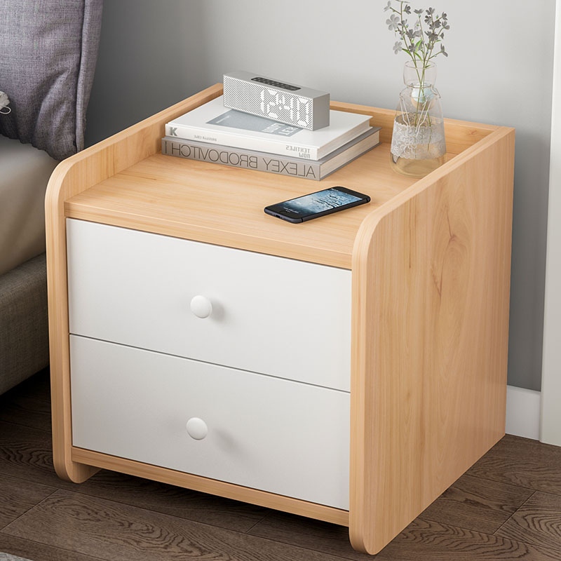 北歐床頭櫃簡易收納櫃簡約現代置物架臥室抽屜式小型迷你床邊櫃子