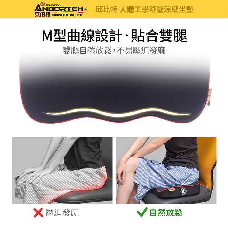 【安伯特】邱比特舒壓涼感坐墊 (增高墊 汽車椅墊 汽車坐墊) 9