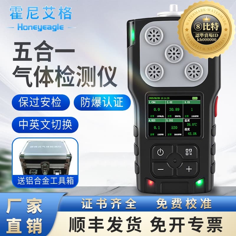 快速出貨 【2.22萬人評價品牌正品】可式五合一氣體檢測儀隧道用帶防爆voc乙醇氨氣乙烷濃度報警器