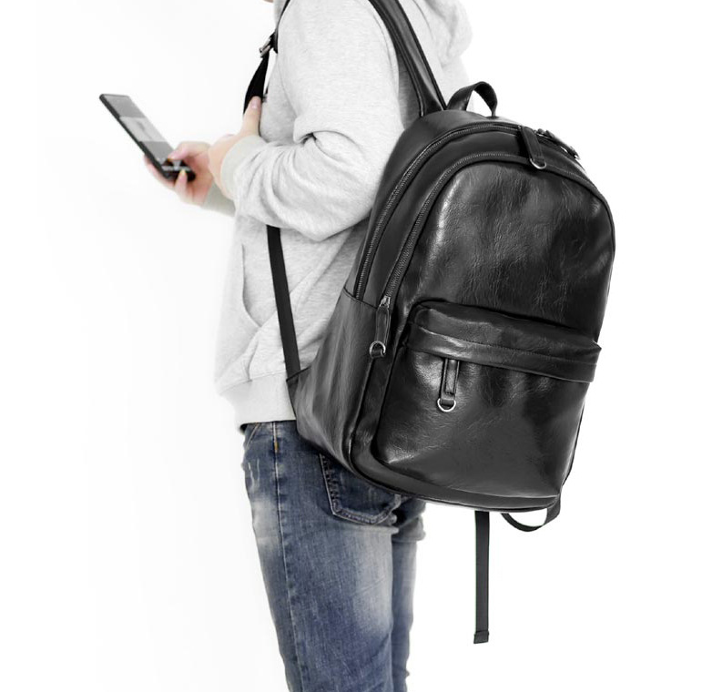 FINDSENSE X 男士大容量電腦包雙肩包通勤背包防水大時尚休閑學生書包