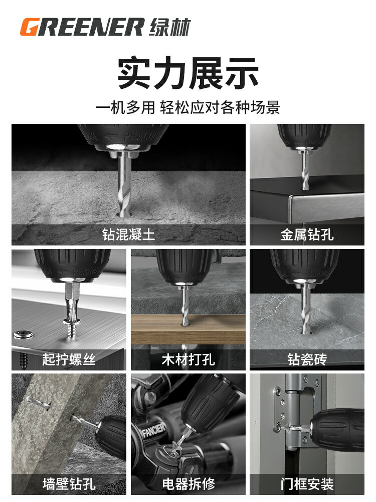 綠林工具箱家用套裝多功能五金電工維修萬能組合大全車載無刷電鉆