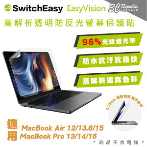 SwitchEasy EasyVision 螢幕貼 保護貼 MacBook Air Pro 13 14 15 16 吋【APP下單最高22%點數回饋】