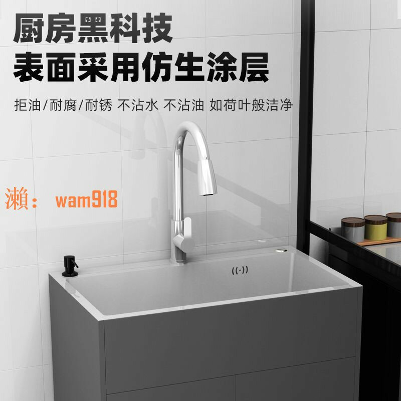 【台灣公司】水槽櫥櫃一體櫃不銹鋼洗菜盆家用廚房陽臺出租房洗碗池落