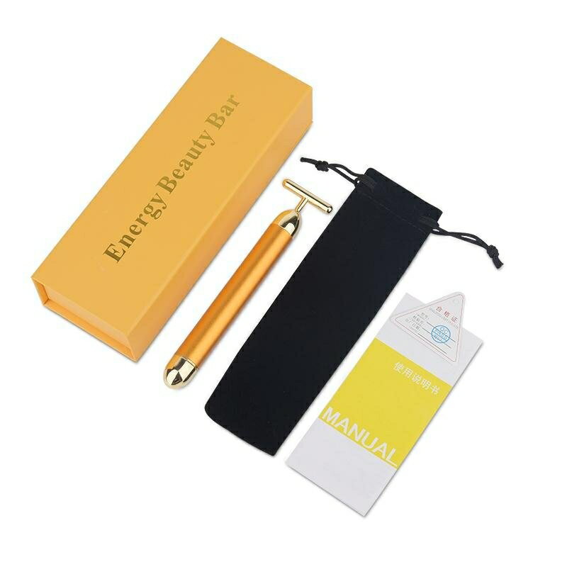 T型黃金美容棒 v脸美容棒 震動美容棒 臉部按摩 T字棒 美顏提拉棒 1