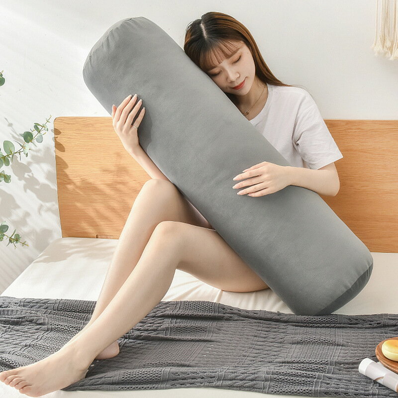 床上成人圓形長條抱枕夾腿睡覺沙發大人床頭側睡圓柱枕頭可拆洗