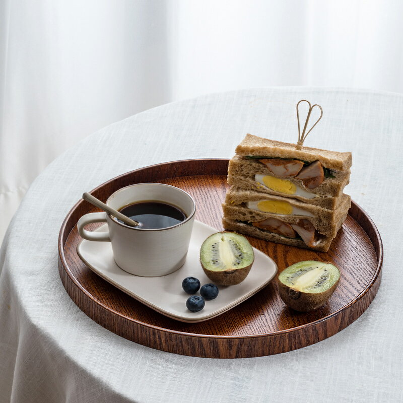 日式茶盤茶具餐具木制家用水杯茶壺托盤木質長方形茶托酒店木盤子