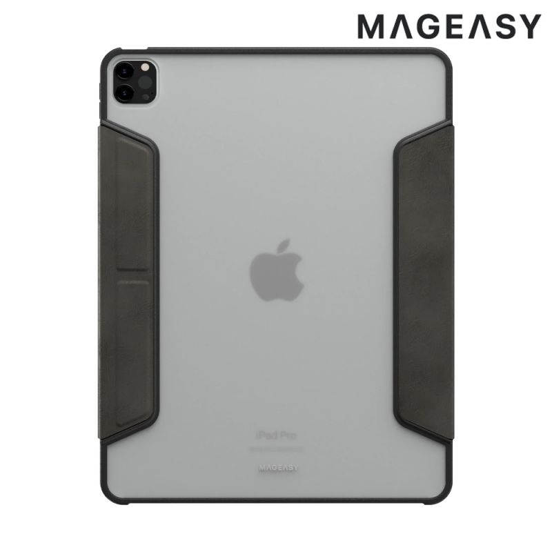 MAGEASY Apple iPad Pro 12.9 (2018~2022) Vivaz 多角度支架透明保護套 平板皮套 可站立 翻蓋 側翻 【愛瘋潮】