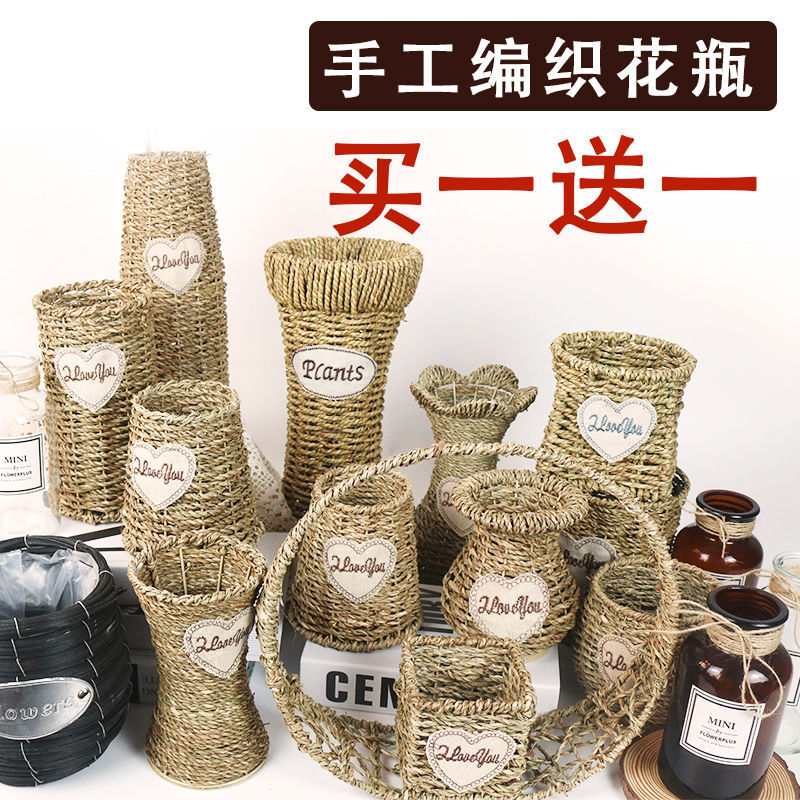創意包包花瓶玻璃透明插花水養魚缸擺件網紅手提籃客廳輕奢裝飾品