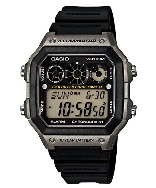 【東洋商行】免運 CASIO 卡西歐 10年電力亮眼設計方形數位錶-銀灰  AE-1300WH-8AVDF 原廠公司貨 附保證卡 保固期一年