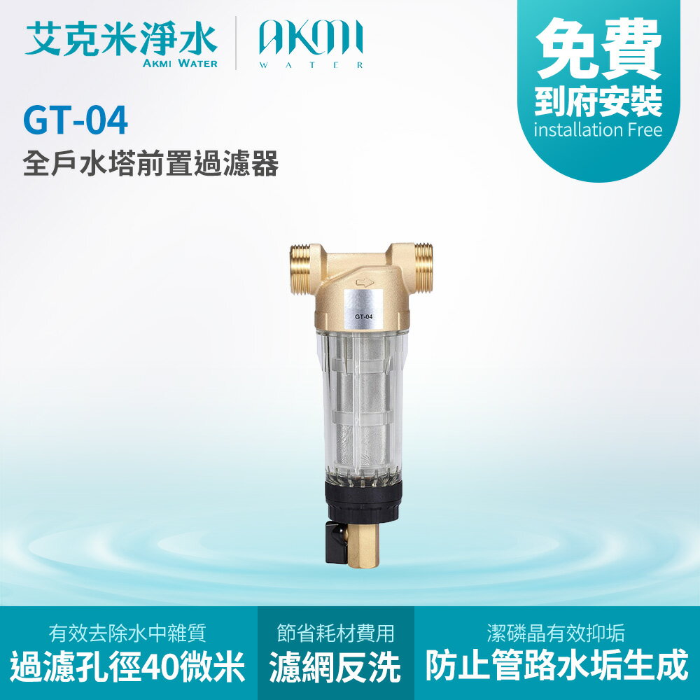 【AKMI 艾克米淨水】GT-04 全戶水塔前置反洗式過濾器