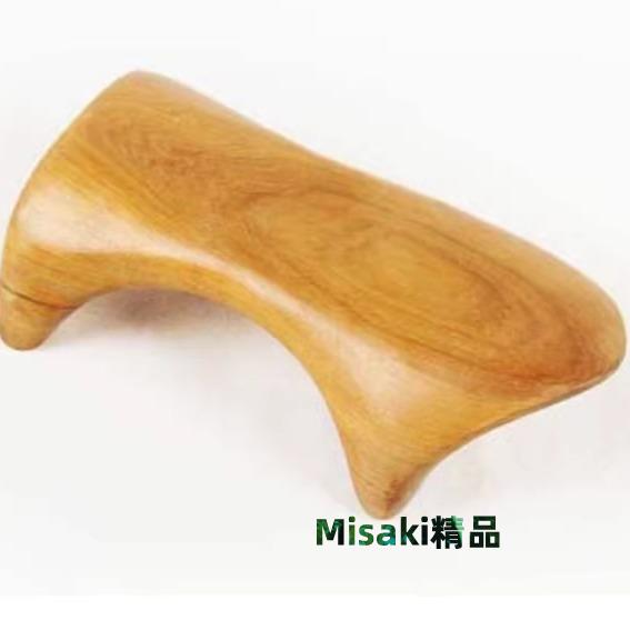 包郵木質按摩狗按摩棒 香檀木脊椎按摩器膀胱經四腳刮痧板 捏脊棒-Misaki精品