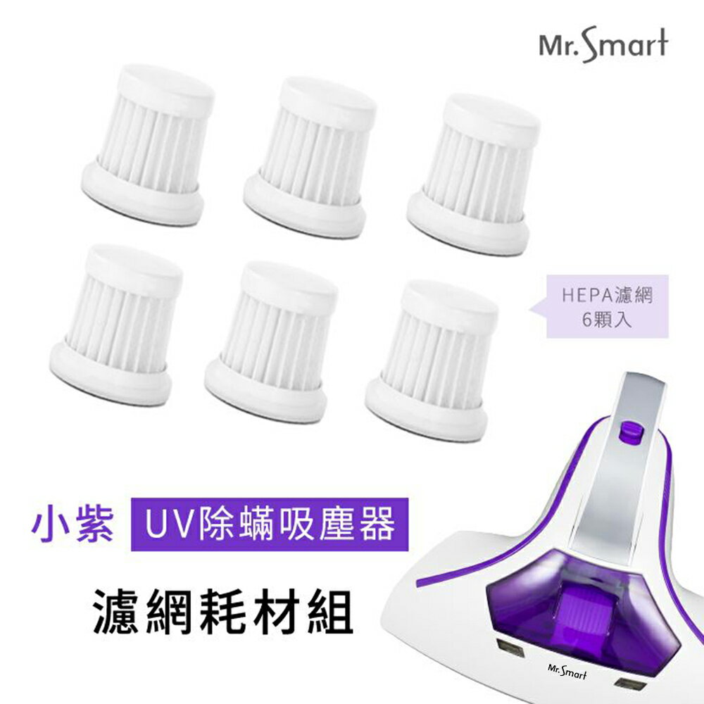 Mr.Smart 小紫UV紫外線除蟎吸塵器 HEPA濾心 - 6顆組