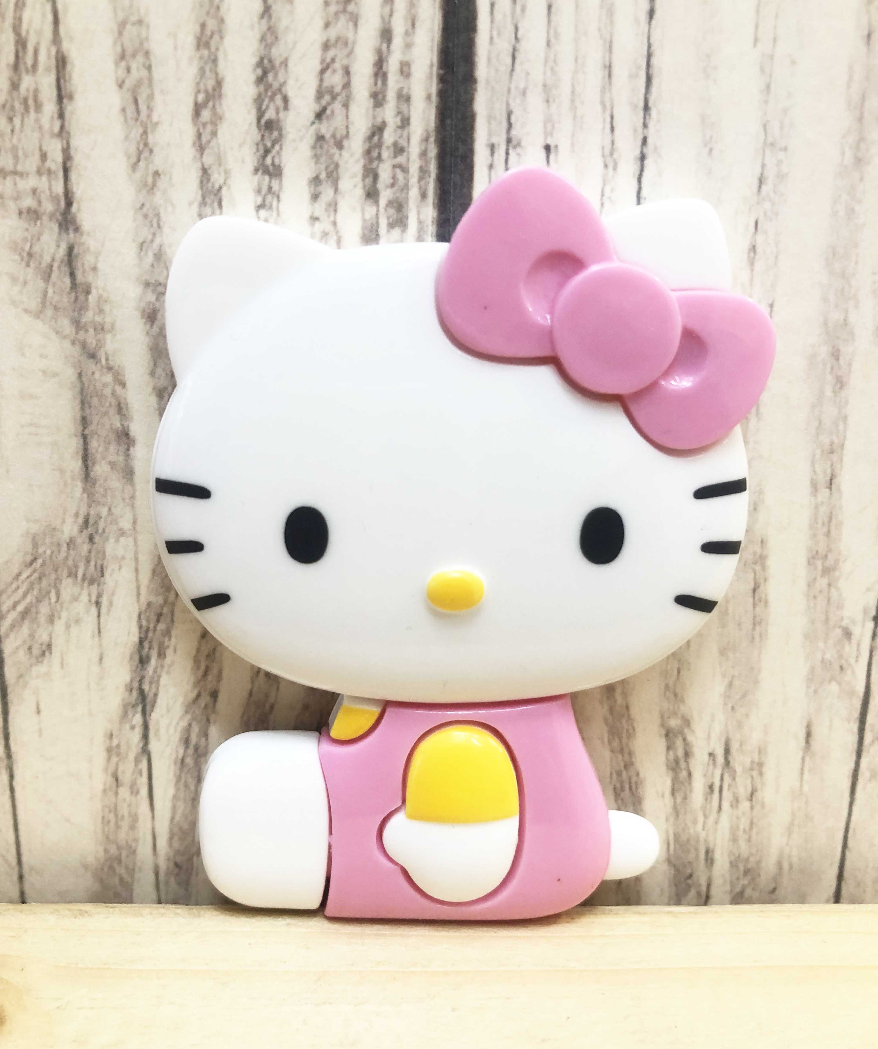 【震撼精品百貨】Hello Kitty 凱蒂貓~日本SANRIO三麗鷗 Kitty 隨身鏡子-側坐粉*42317