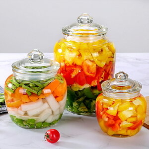 玻璃瓶密封罐腌制儲物罐食品糖果罐咸菜瓶子家用腌菜罐子泡菜壇子