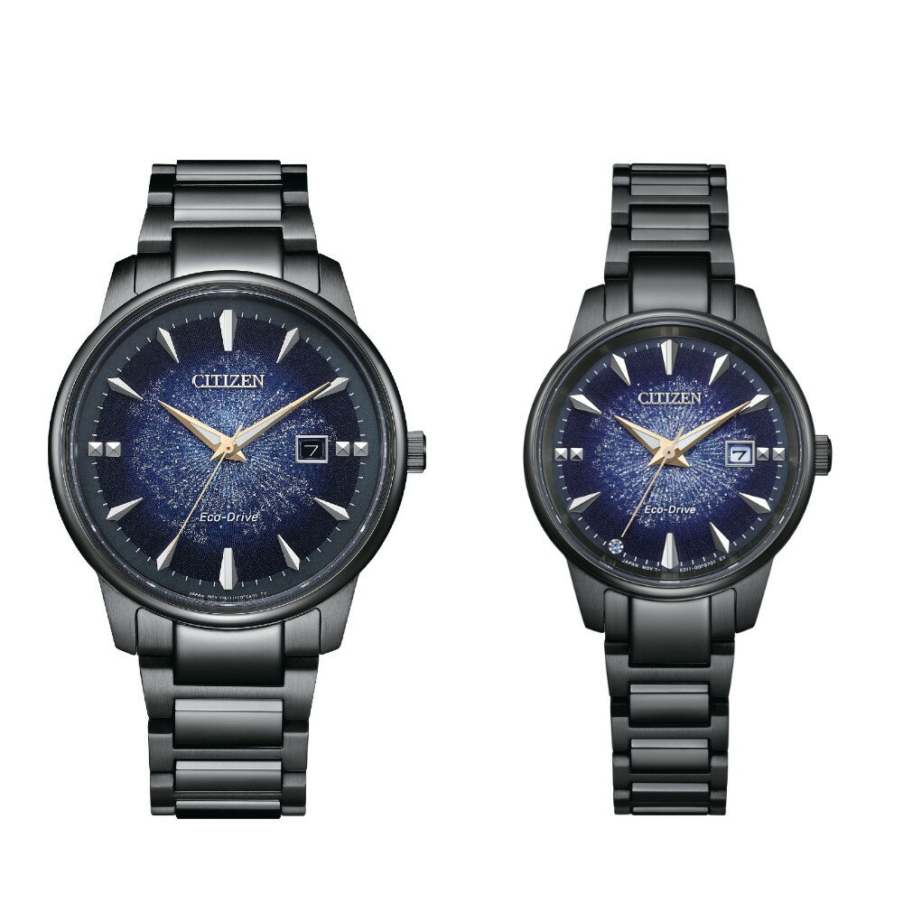 CITIZEN星辰錶 PAIR對錶 BM7595-89M+EW2595-81M 光動能情侶對錶 藍 29.2mm+39.2mm｜樂天領券現折★全館特惠中★指定刷卡回饋10%