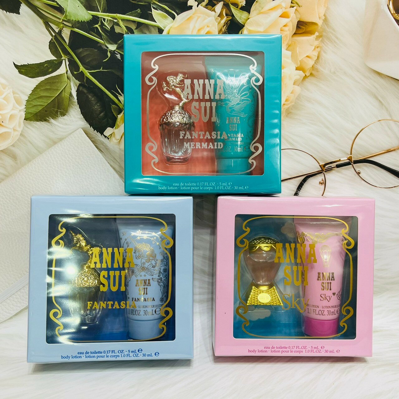 Anna Sui 安娜蘇 淡香水+ 身體乳 香氛組 童話獨角獸 童話美人魚 綺幻飛行 多款供選｜全店$199免運日韓小潼