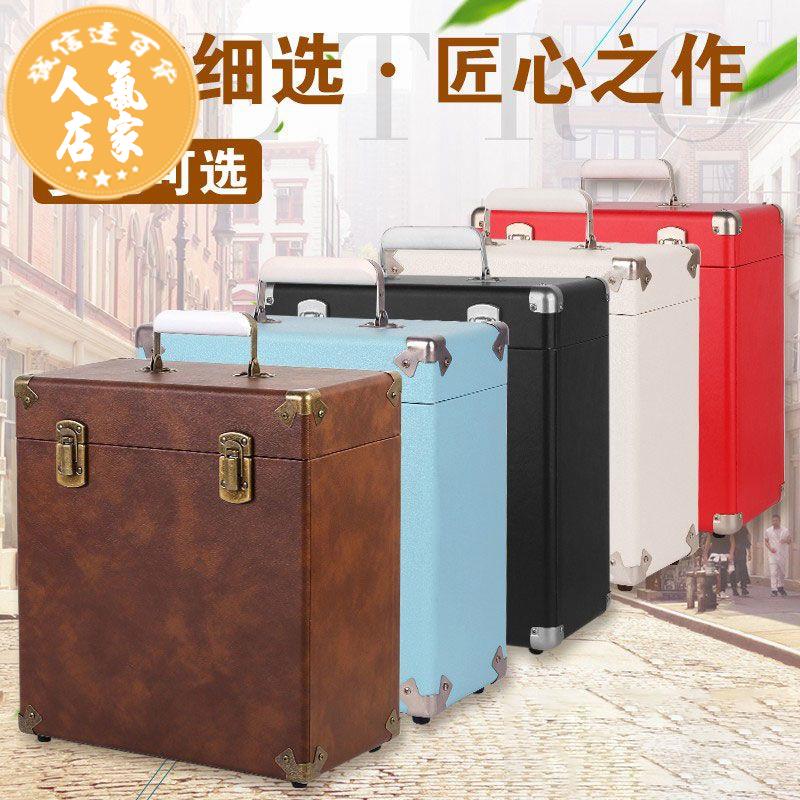 CD/DVD整理櫃 復古實木手提LP黑膠唱片收納箱12寸7寸儲物盒cd收納盒黑膠保護盒
