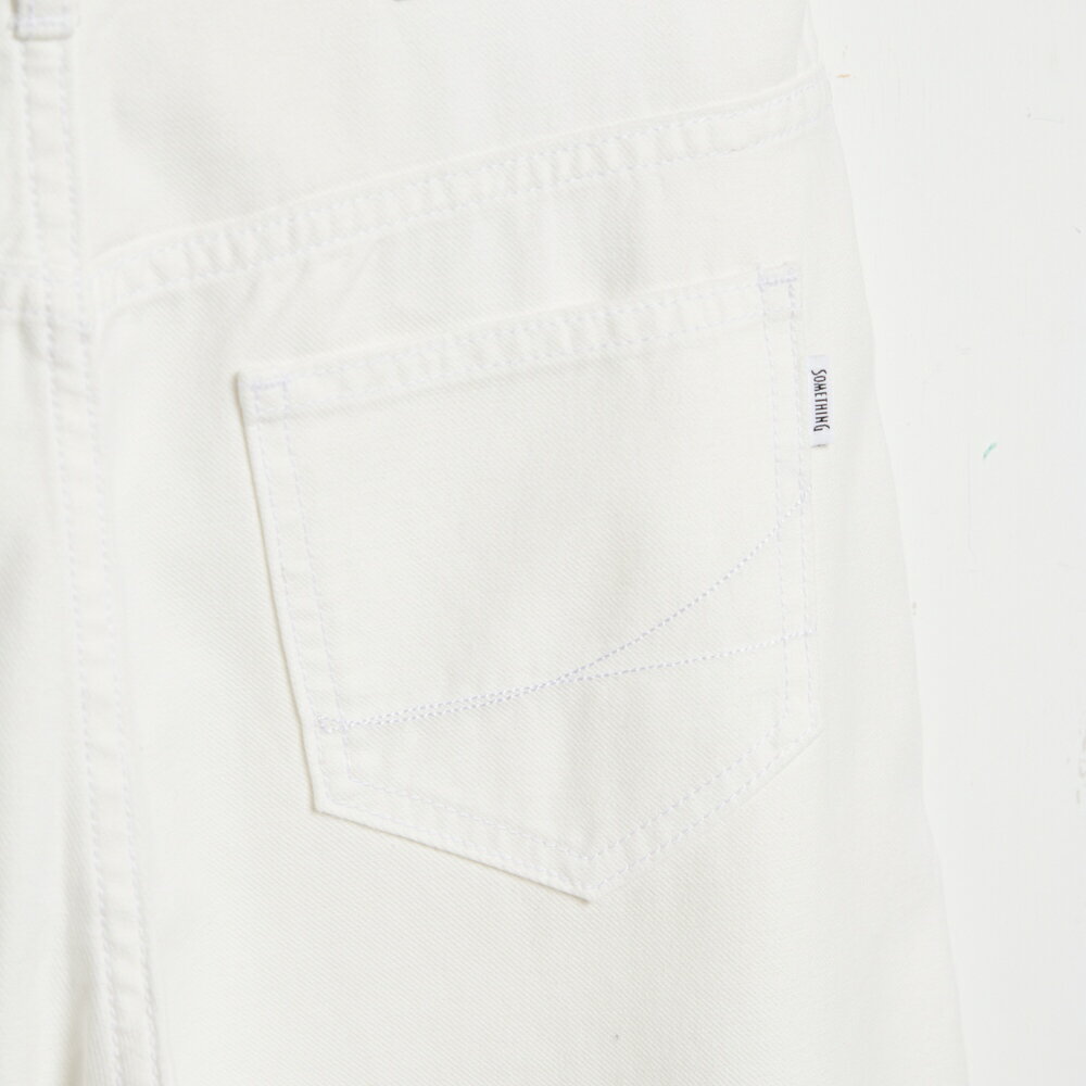 SOMETHING 女款 萊賽爾五分短褲 (白色) 6