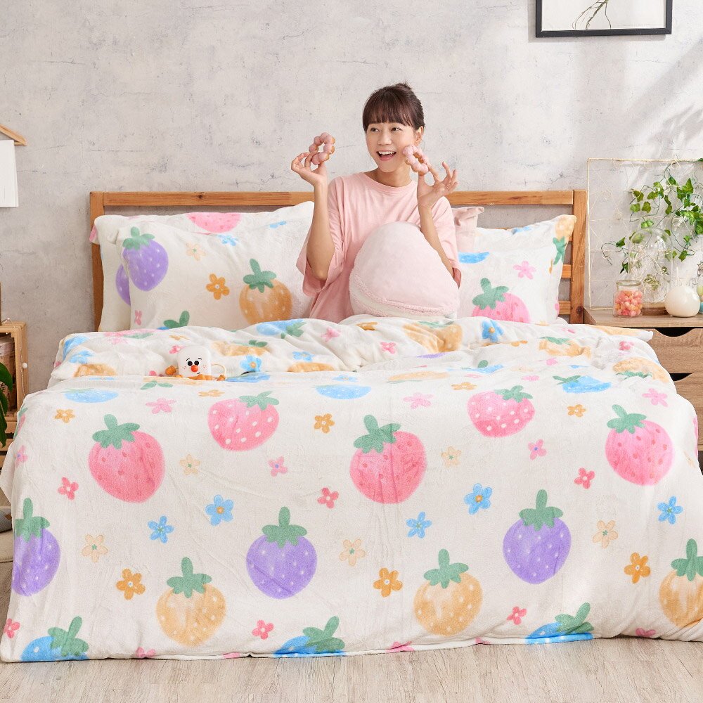 床包被套組(兩用毯被套)-單/雙/加大 / 法蘭絨 /多款任選 0