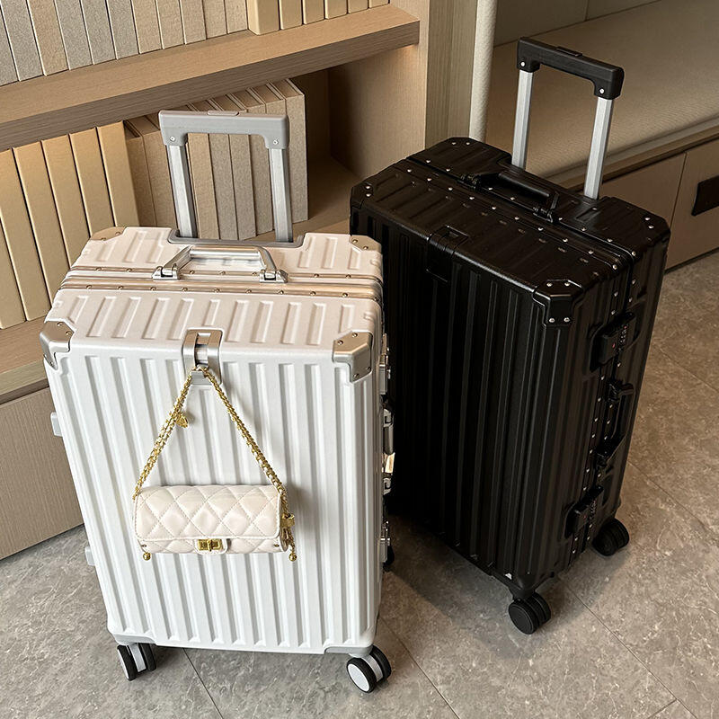旅行箱登機箱拉桿箱多功能登機箱品牌登機箱女拉桿箱學生旅行箱鋁框密碼箱萬向輪登機箱商務大容量