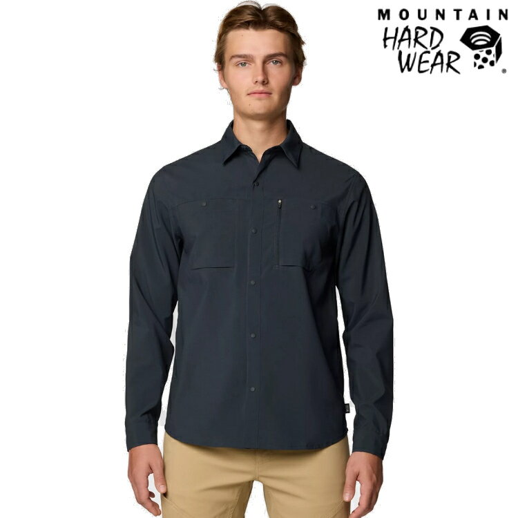 Mountain Hardwear Trail Sender 男款 防曬彈性長袖襯衫 2068751 004 深風暴灰