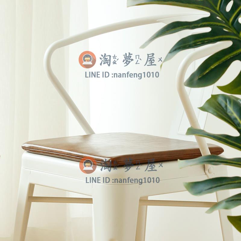 薄款皮墊子椅墊 簡約四季通用皮革座墊餐廳椅子坐墊薄【淘夢屋】