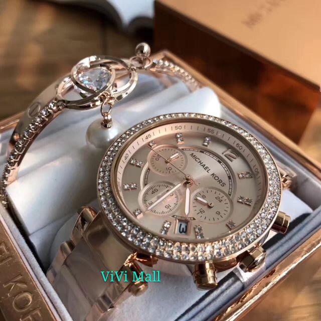 『Marc Jacobs旗艦店』Michael Kors正品實拍美國代購MKMK三件式手 錶手環限量套裝組