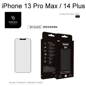 送空壓殼【iMOS】手感膜黑邊霧面玻璃螢幕保護貼 iPhone 13 Pro Max / 14 Plus (6.7吋)
