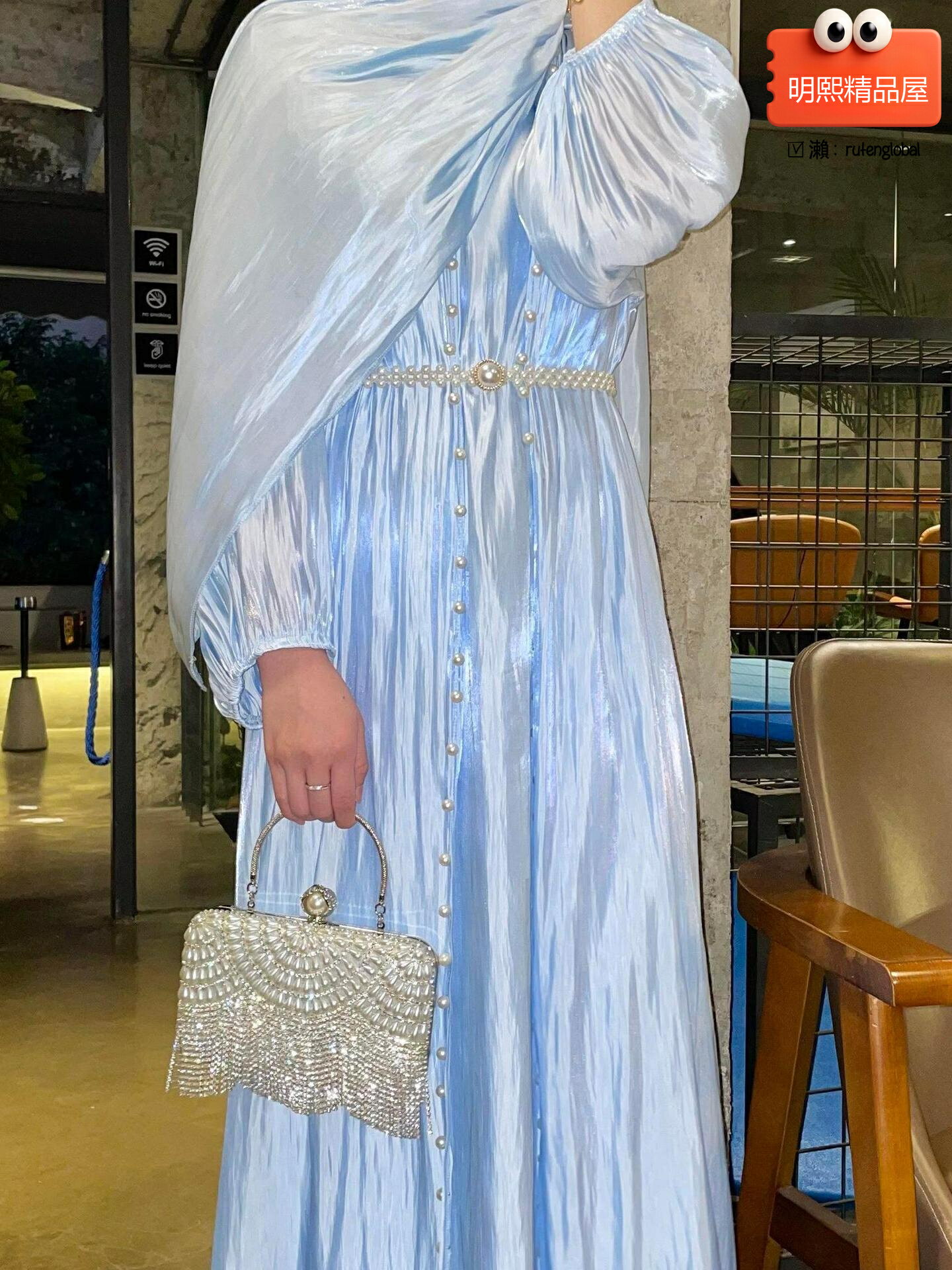 【流光溢彩】晚禮服 連衣裙 長袍 女裝 禮服裙 晚宴裙 中東服飾 歐美風 外貿爆款 流光紗面料 宴會派對必備 | 明熙精品屋 | 樂天市場 ...