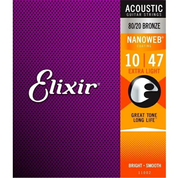 【非凡樂器】Elixir 【木】11002(010-047) 薄膜NANOWEB黃銅民謠吉他弦