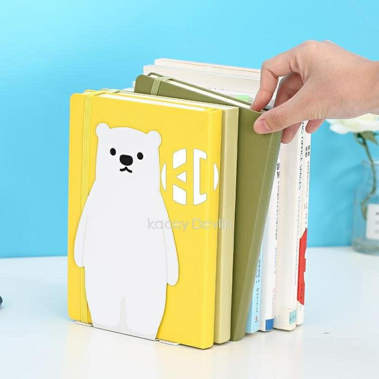 書立/書檔/書靠 創意書立架 兩個裝 白【聚物優品】