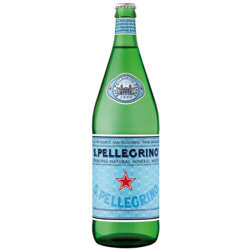 免運 S.Pellegrino義大利聖沛黎洛氣泡礦泉水(玻璃瓶) 1000 ml x 12瓶 聖沛黎洛 HS嚴選 1