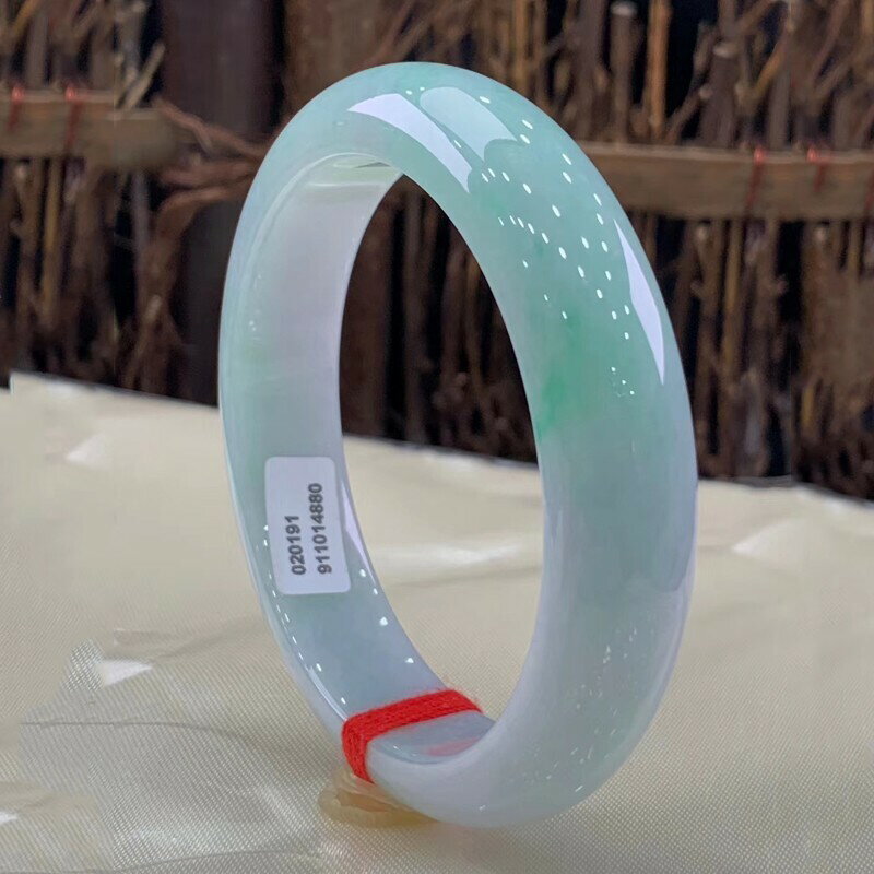 【現貨】緬甸翡翠手鐲冰種陽綠淺綠玉手鐲正圈玉鐲子貴妃鐲玉石少女款送禮【北歐家居生活】